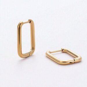 New! Zara Monday to Friday 14K Gold Plated Huggie Earrings NWOT